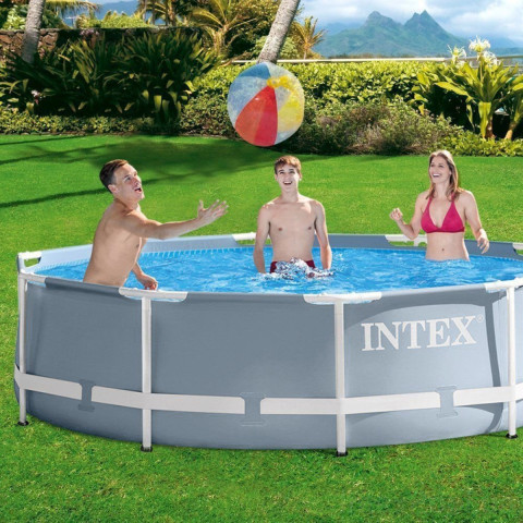 Каркасний басейн Intex 366x99 см круглий з картриджним фільтром 8,6 м³ з драбиною (26716)