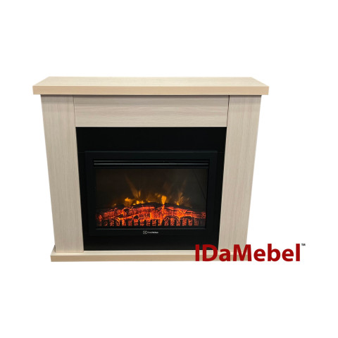 Камінокомплект електричний Dimplex IDaMebel Agata молочний дуб з каміном Electrolux EFP/P-2520LS