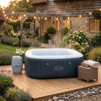 Надувний СПА-джакузі Bestway Lay-Z-Spa 60015 квадратний 180x180x66 см 4-6-місний аеромасаж