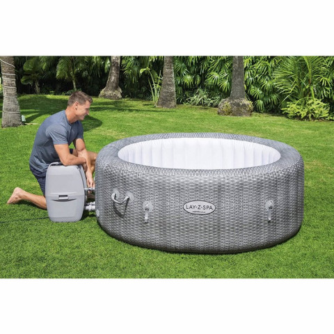 Надувний СПА-джакузі Bestway Honolulu круглий 196x71 см 4-6-місний аеромасаж