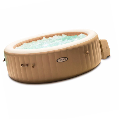 Надувний СПА-джакузі Intex PureSpa Bubble Therapy круглий 216x71 см 4-6-місний аеромасаж