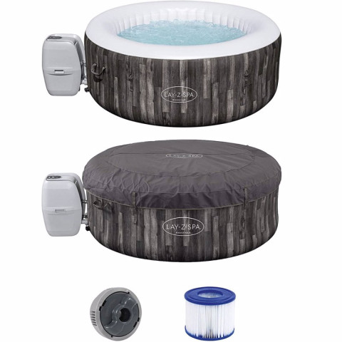 Надувний СПА-джакузі Bestway Lay-Z-Spa Bahamas круглий 180x66 см 2-4-місний аеромасаж