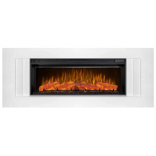 Камінокомплект ArtiFlame Line AF42 з обігрівом і звуком горіння вогню білий