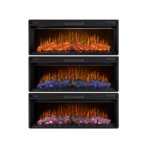 Камінокомплект ArtiFlame Line AF42 з обігрівом і звуком горіння вогню білий