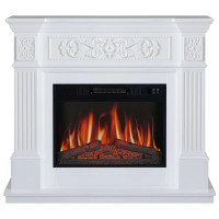 Камінокомплект ArtiFlame Toscana AF23S з обігрівом і звуком горіння вогню (106.6 х 92.5 см) білий