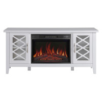 Камінокомплект ArtiFlame Odessa AF23S з обігрівом і звуком горіння вогню (137.1 х 64.5 см) білий
