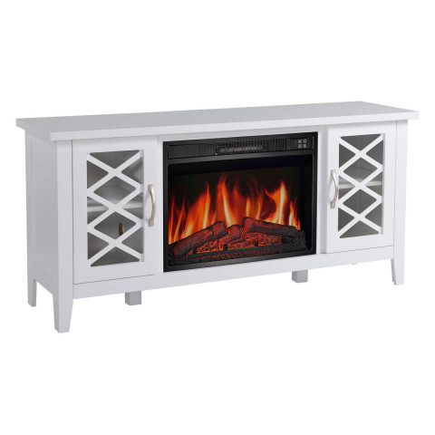 Камінокомплект ArtiFlame Odessa AF23S з обігрівом і звуком горіння вогню (137.1 х 64.5 см) білий