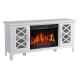 Камінокомплект ArtiFlame Odessa AF23S з обігрівом і звуком горіння вогню (137.1 х 64.5 см) білий