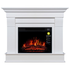 Камінокомплект кутовий ArtiFlame Albion Corner AF23S Білий б'янко, зі звуком (110.6 х 90 х 70 см)