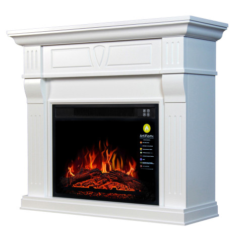 Камінокомплект ArtiFlame Beethoven АF23S білий б'янко зі звуком (98 х 85 х 35 см)