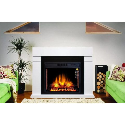 Камінокомплект ArtiFlame Lindos AF28S білий б'янко (124 х 99.5 х 34.6 см) зі звуком