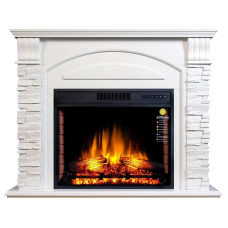 Камінокомплект ArtiFlame Alioth AF28S білий б'янко (120 х 97.9 х 35.2 см) зі звуком