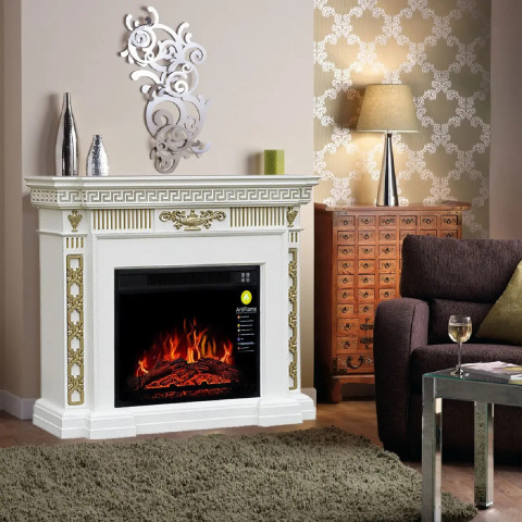 Камінокомплект ArtiFlame Greece AF23S білий ваніль (98 х 92.2 х 32.5 см) зі звуком
