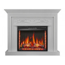 Камінокомплект ArtiFlame Monferrato AF28S білий б'янко (130 х 106 х 33 см) зі звуком