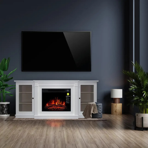 Камінокомплект ArtiFlame Vermont AF23S білий б'янко (166.5 х 71.9 х 32 см) зі звуком