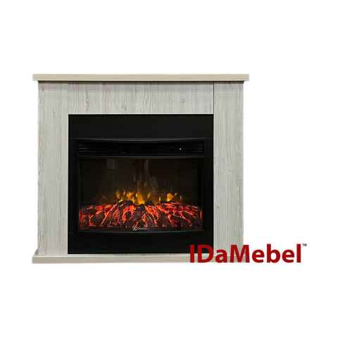 Камінокомплект електричний Dimplex IDaMebel Vera сірий дуб з каміном Electrolux EFP/P-2720RLS