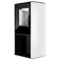 Польська піч на дровах до 65 м² стальная Hitze CANE S White 6,5 кВт 1019x550x400 мм