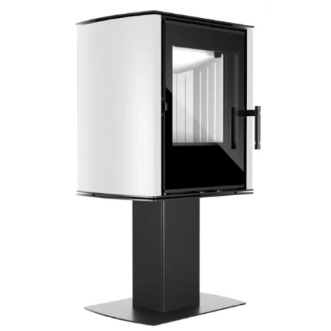 Польська піч на дровах до 65 м² Hitze CANE SF White 6,5 кВт 1019x550x400 мм