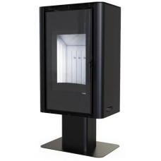 Польська піч на дровах до 90 м² сталева Defro Home SOLUM TOP 9 кВт чорна (117.7 х 60 х 40 см)