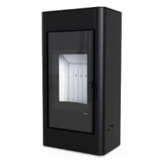 Польська піч на дровах до 90 м² сталева Defro Home SOLUM чорна 9 кВт (1150х600х400 мм)