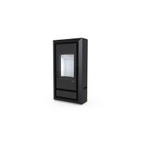 Польська піч на дровах до 90 м² сталева Defro Home IGNIS чорна 9 кВт (1139х600х398 мм)