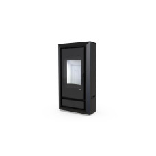 Польська піч на дровах до 90 м² сталева Defro Home IGNIS чорна 9 кВт (1139х600х398 мм)