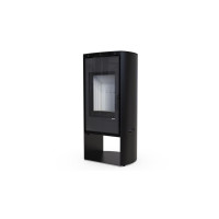 Польська піч на дровах до 90 м² сталева Defro Home DEA LOG чорна 9 кВт (1198х601х531 мм)