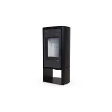 Польська піч на дровах до 90 м² сталева Defro Home DEA LOG чорна 9 кВт (1198х601х531 мм)