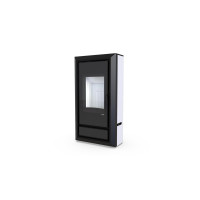 Польська піч на дровах до 90 м² сталева Defro Home IGNIS Білий 9 кВт 1139х600х398 мм