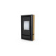 Польська піч на дровах до 90 м² стальна Defro Home IGNIS золота 9 кВт (117.7х60х40 см)