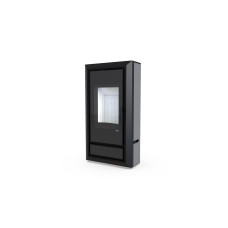 Польська піч на дровах до 90 м² сталева Defro Home IGNIS сіра 9 кВт (1139х600х398 мм)