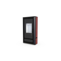 Польська піч на дровах до 90 м² сталева Defro Home IGNIS Червоний 9 кВт 1139х600х398 мм