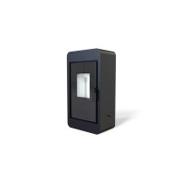 Польська піч на дровах до 60 м² сталева Defro Home PICO чорна 6 кВт (1000х550х325 мм)