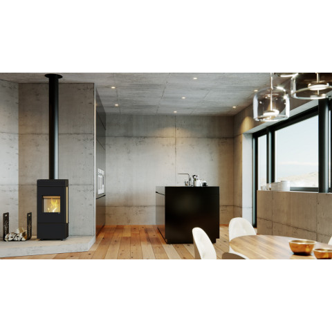 Польська піч на дровах до 60 м² сталева Defro Home CUBE MINI 6 кВт 1080х506х330 мм