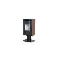 Польська піч на дровах до 60 м² сталева Defro Home CERES TOP Коричневий 6 кВт 1026х547х443 мм