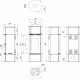Польська піч на дровах до 90 м² сталева Defro Home ORBIS EXTENTO F золота 9 кВт (1497х576х505 мм)