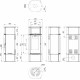 Польська піч на дровах до 90 м² сталева Defro Home ORBIS EXTENTO H червона 9 кВт (1497х576х505 мм)
