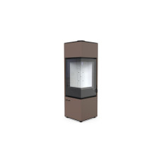 Польська піч на дровах до 90 м² сталева Defro Home QUADROOM LONG Коричневий 9 кВт 1450х450х450 мм
