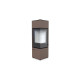 Польська піч на дровах до 90 м² сталева Defro Home QUADROOM LONG Коричневий 9 кВт 1450х450х450 мм