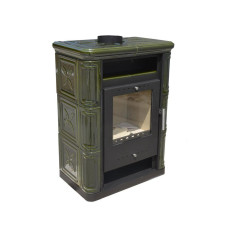 Польська кахельна піч на дровах до 60 м² сталева Nordflam ARTA Green 6 кВт 650х397х846 мм