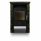 Польська кахельна піч на дровах до 60 м² сталева Nordflam VERA Green 6 кВт 653х400х956 мм