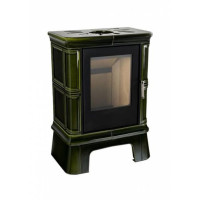 Польська кахельна піч на дровах до 50 м² сталева Nordflam FROVI Green 5 кВт 667х433.9х955 мм