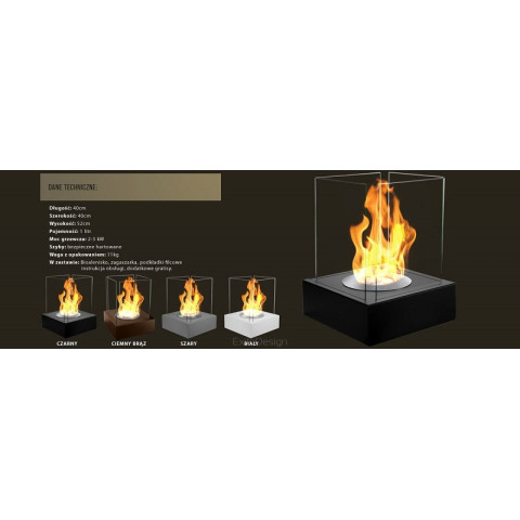 Біокамін GLOBMETAL окремо стоячий чорний Garden
