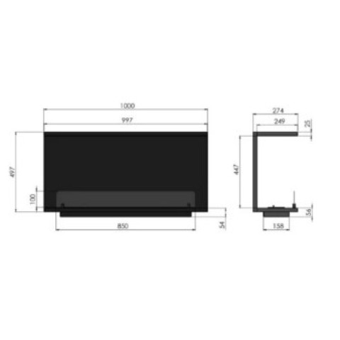 Біокамін Infire INSIDE C1000 VERS2 (50 х 100 х 27.5 см)