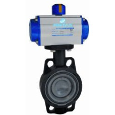 Поворотний дисковий клапан без фланців, з електроприводом, PVC/PVC/EPDM DN50 (d.63 mm)24 VDC) 75 мм, DN65