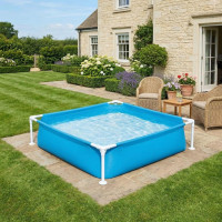 Каркасний басейн Bestway 122x122x30 см квадратний для дітей без фільтра (56217)
