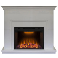 Камінокомплект електричний Dimplex IDaMebel Montreal білий з каміном Goodfire EF 26S