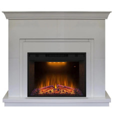 Камінокомплект електричний Dimplex IDaMebel Montreal білий з каміном Goodfire EF 26S