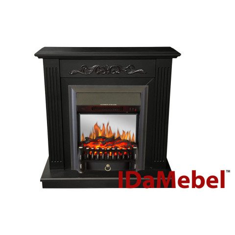 Камінокомплект електричний Dimplex IDaMebel Elaine темний шоколад з каміном Fobos Black