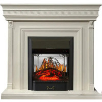 Камінокомплект електричний Dimplex IDaMebel Beethoven білий з каміном Majestic Black